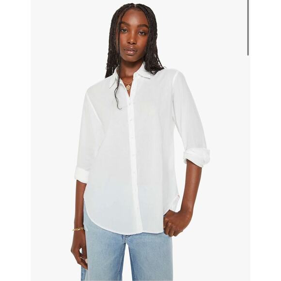 XiRENA Tops - Xirena Womens Beau White Poplin Button Down Quiet Luxury Capsule Minimalist Med